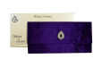 Purple Velvet Jewelled Wedding Card MCC 6647 Top View