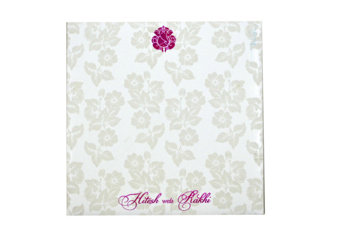 Floral Theme Wedding Card Design GC 1029