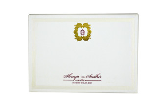 White Padded Wedding Card GC 1058
