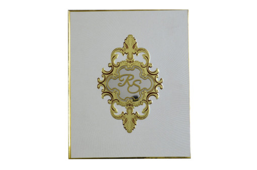 White Padded Wedding Card GC 1069