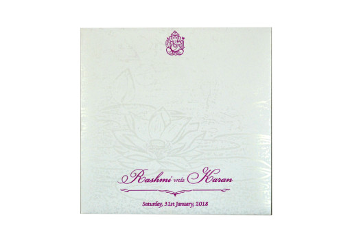 Floral Theme Wedding Card GC 2014