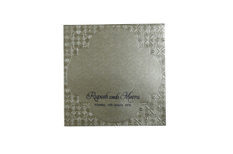 Blue and Silver Wedding Card PR 433